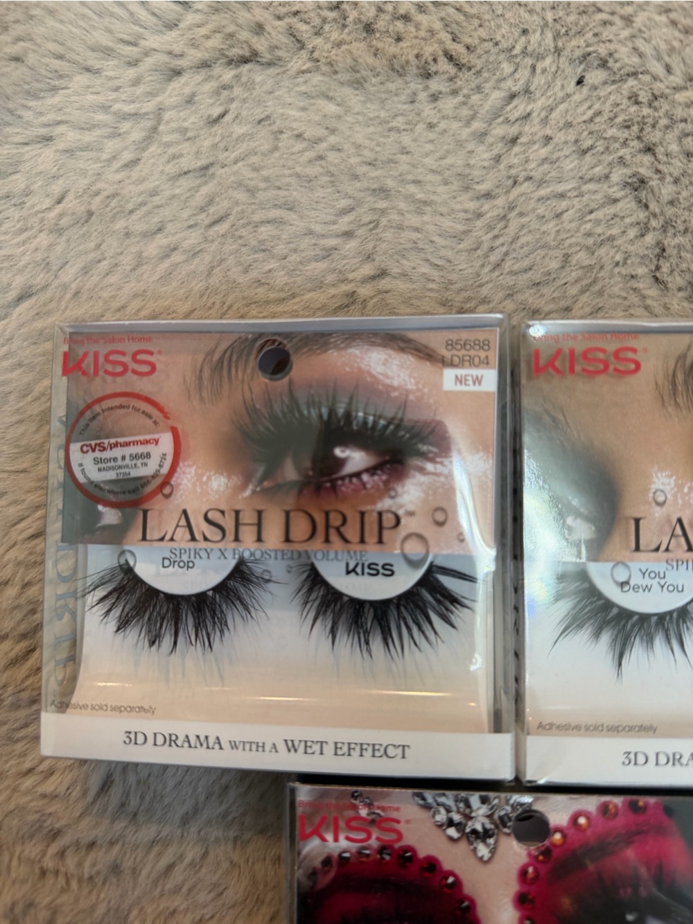 Lot of 3 Kiss Lash Drip Eye Lash 3D Effect With A Wet Drama - New In Packaging - Picture 5 of 8